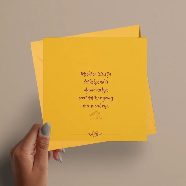 wenskaart steun,wenskaart ik wil er voor je zijn